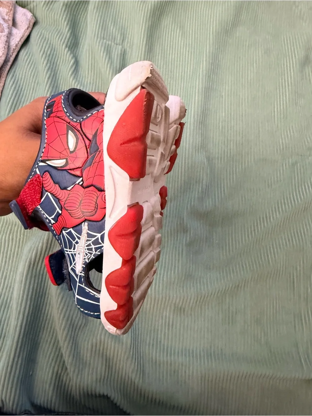 Marvel Kids Spider-Man Red and Navy Open-Toe Sandals